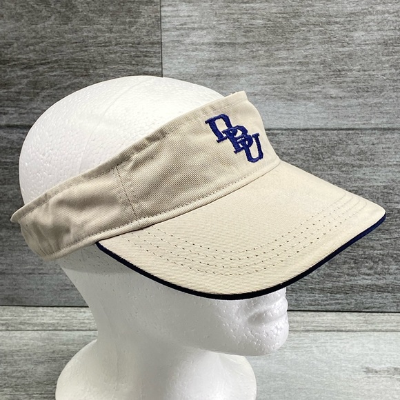 Big Play All American Made DBU Golf Visor Adjustable Back Hook and Loop Tan - Picture 2 of 9